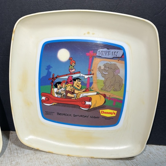 Vintage Denny's Flintstones Collectors Plates (Set of 2) - Picture 3 of 11